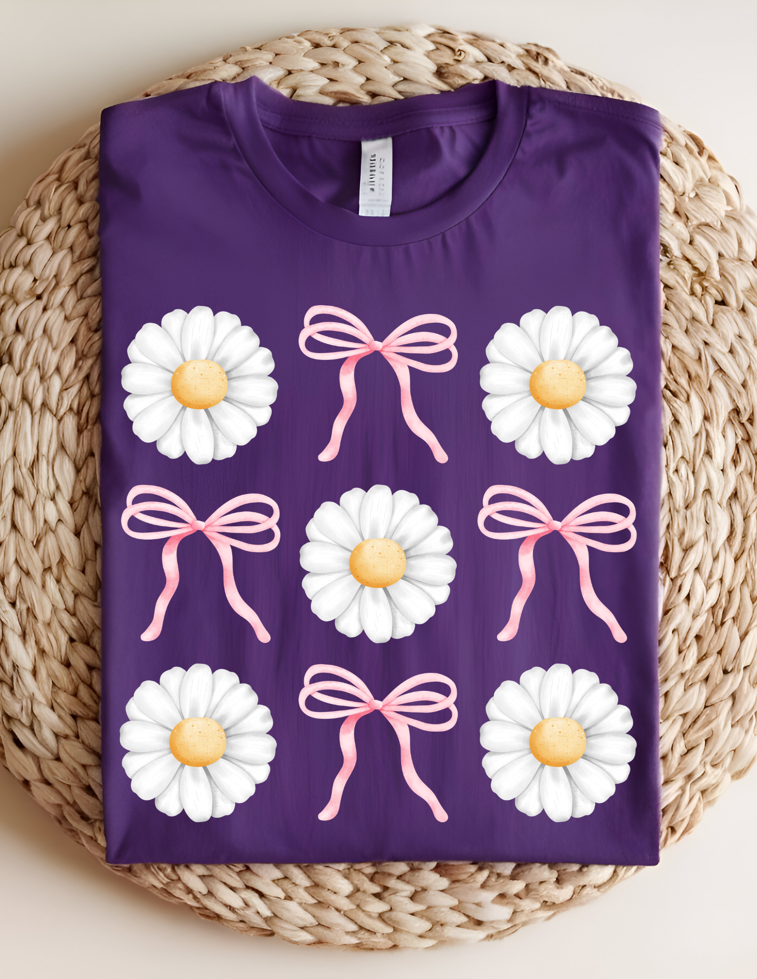 Daisy & Bow Pattern Graphic Tee