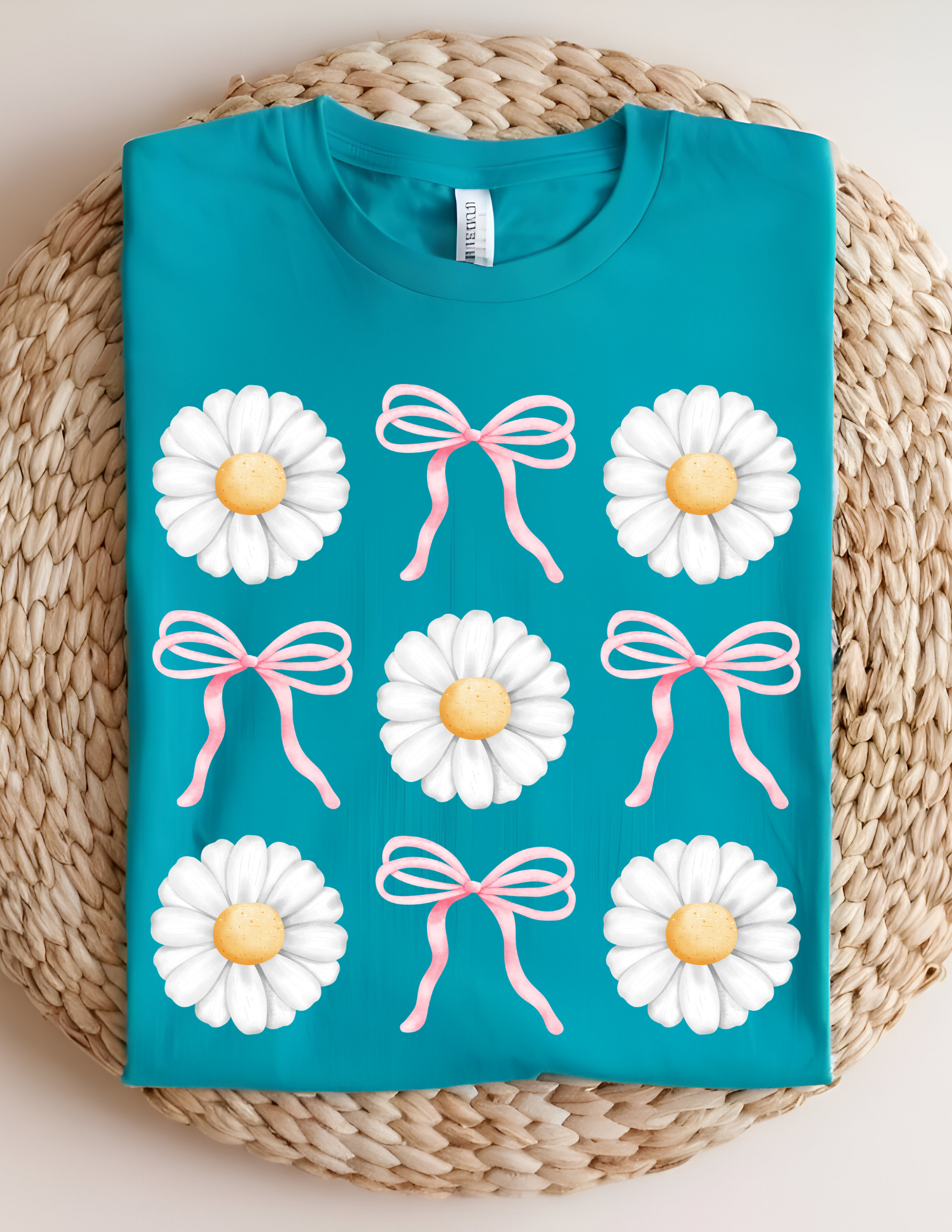 Daisy & Bow Pattern Graphic Tee