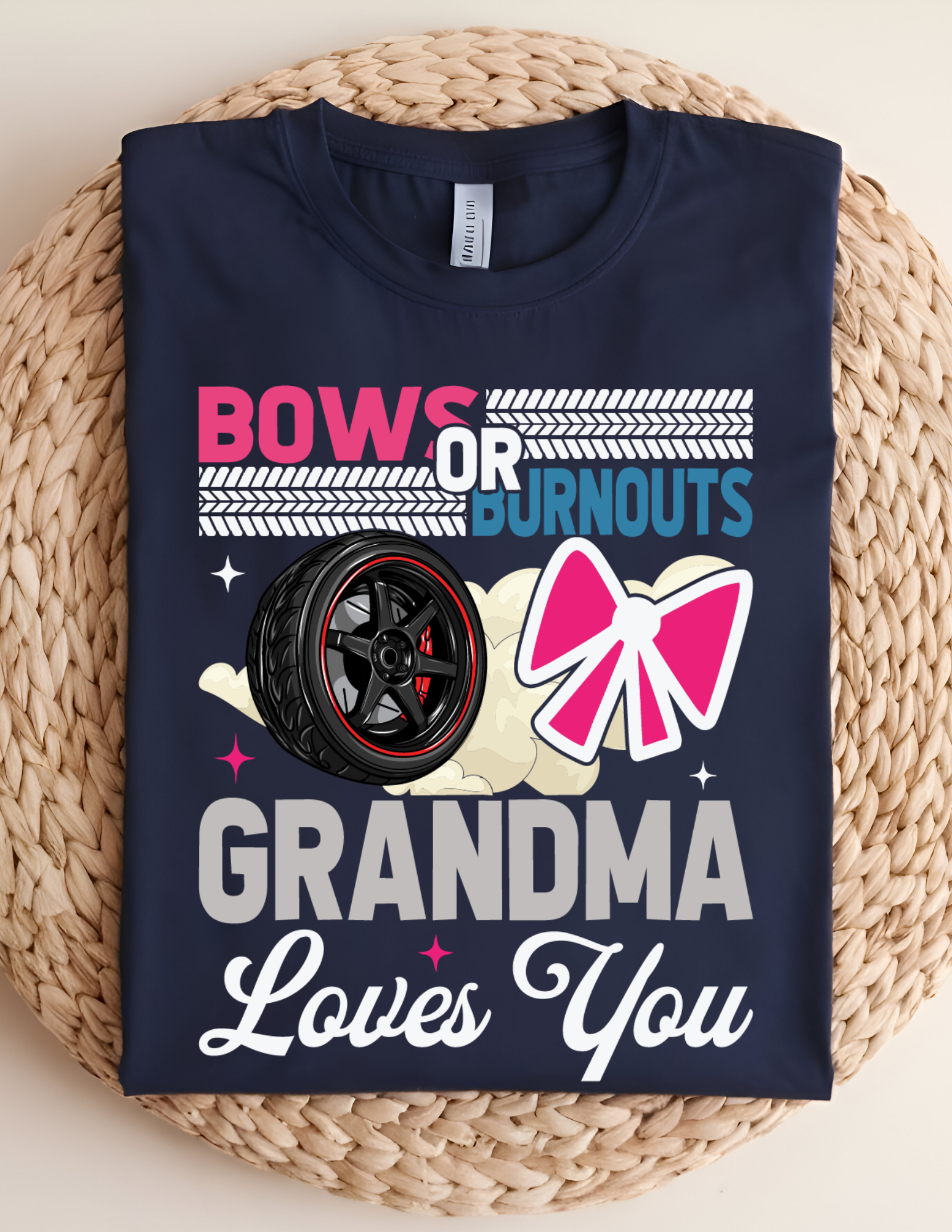 Bows or Burnouts Grandma Tee