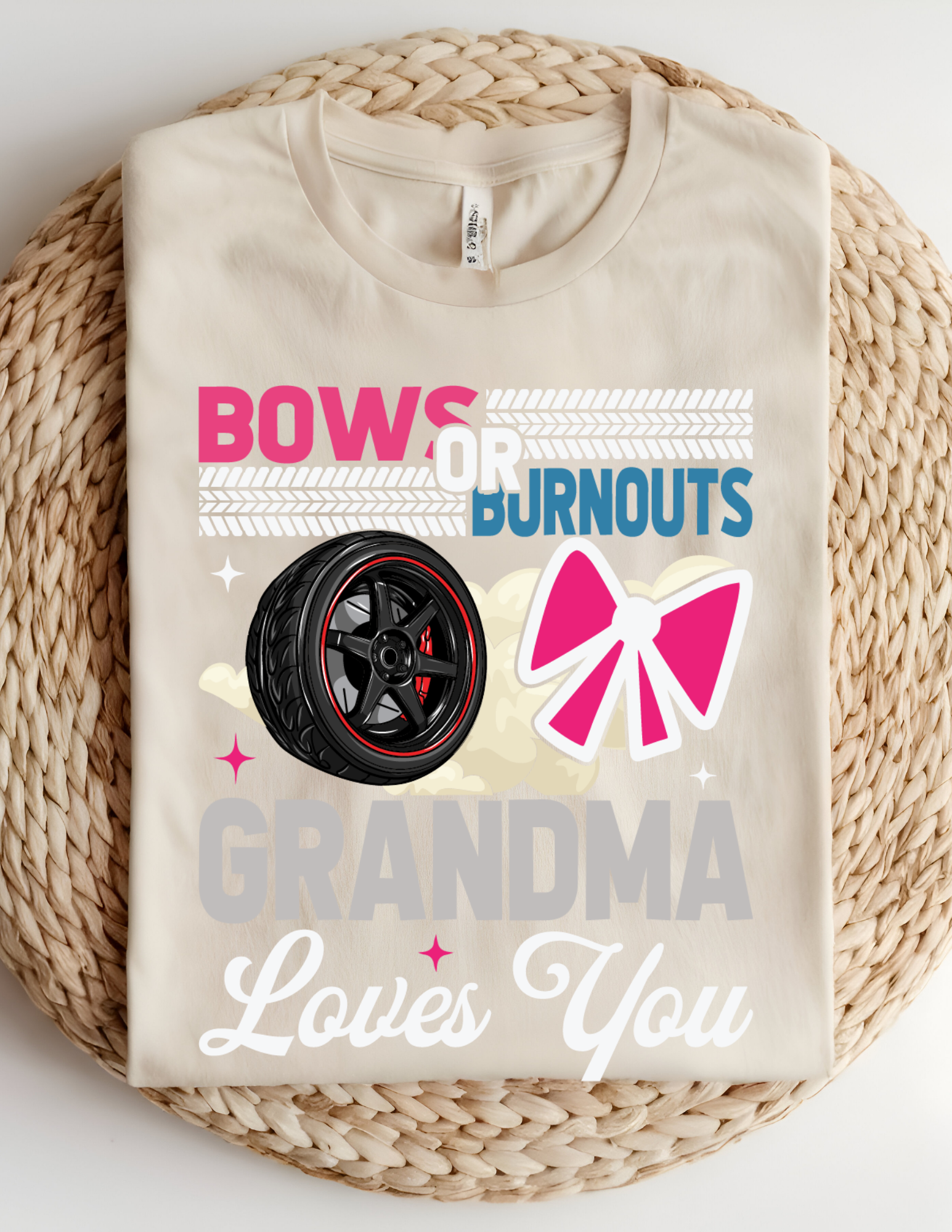 Bows or Burnouts Grandma Tee