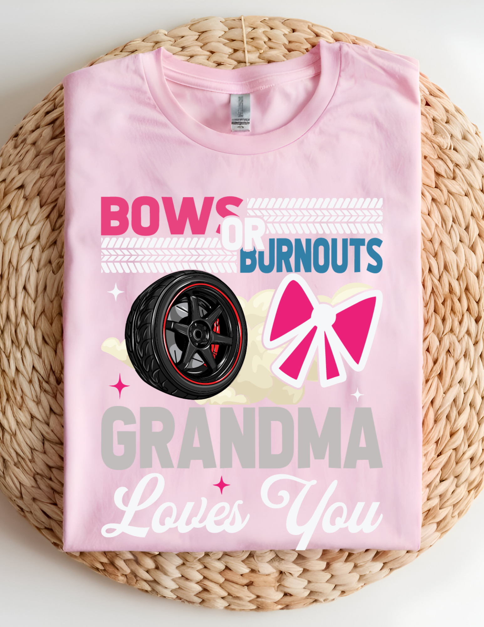 Bows or Burnouts Grandma Tee