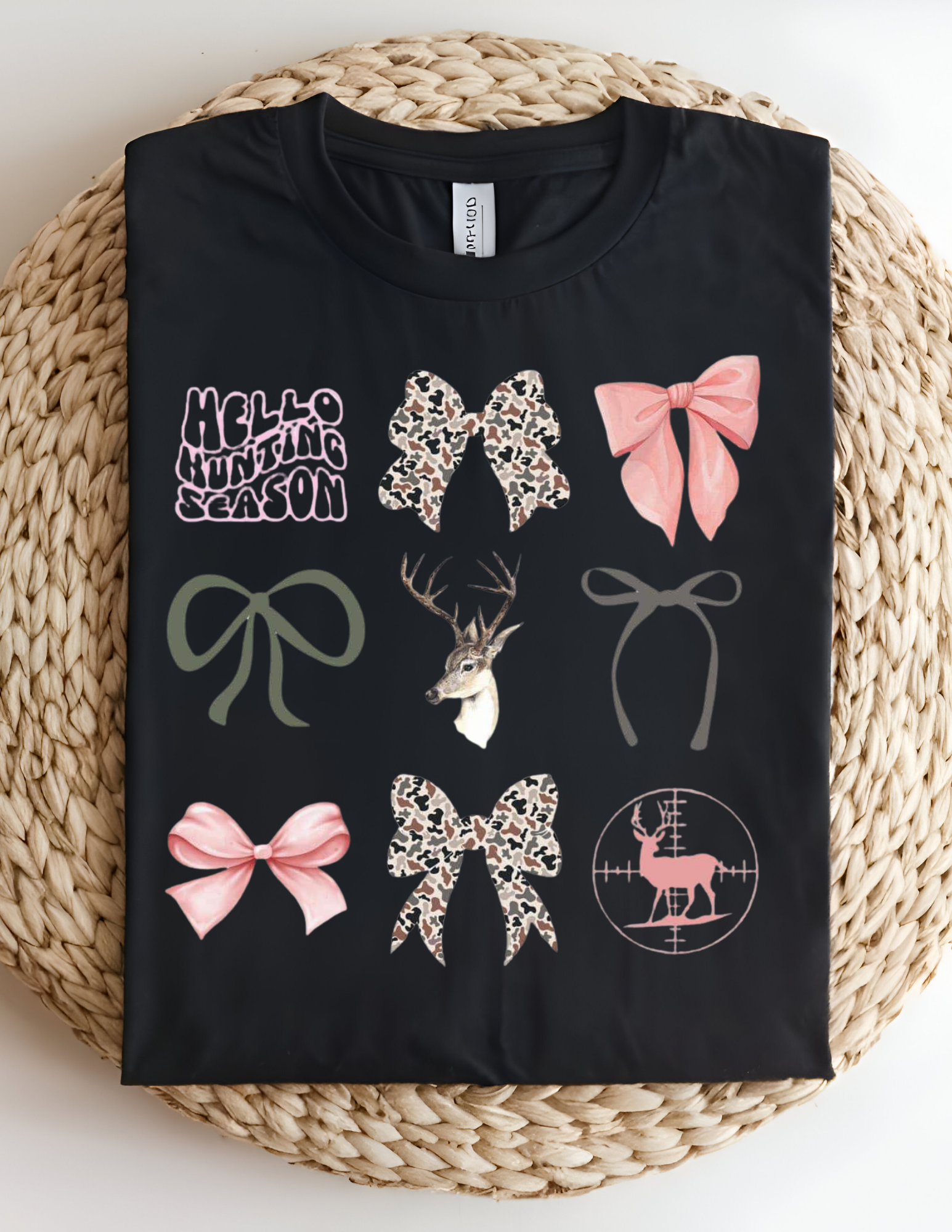 Hello Hunting Season Bow Tee 🦌🎀