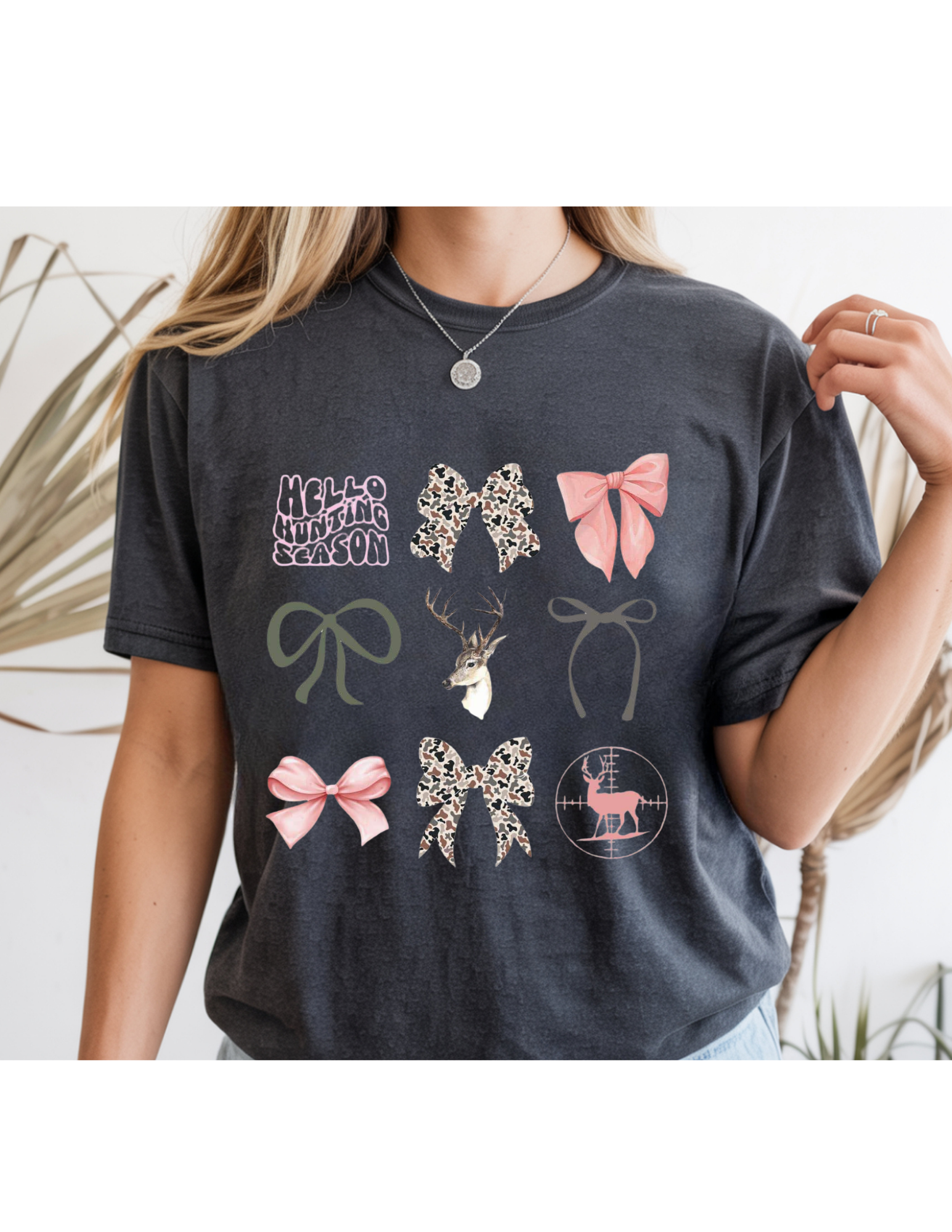 Hello Hunting Season Bow Tee 🦌🎀