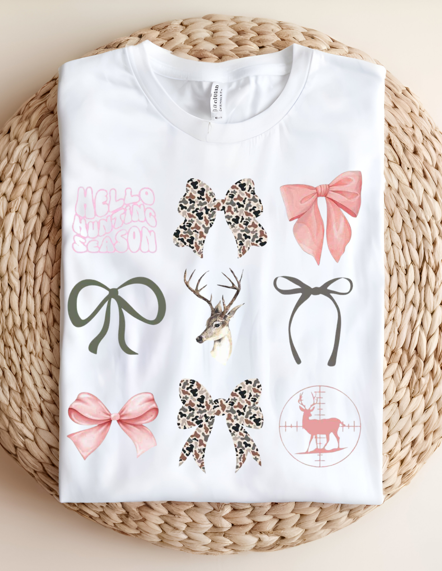 Hello Hunting Season Bow Tee 🦌🎀