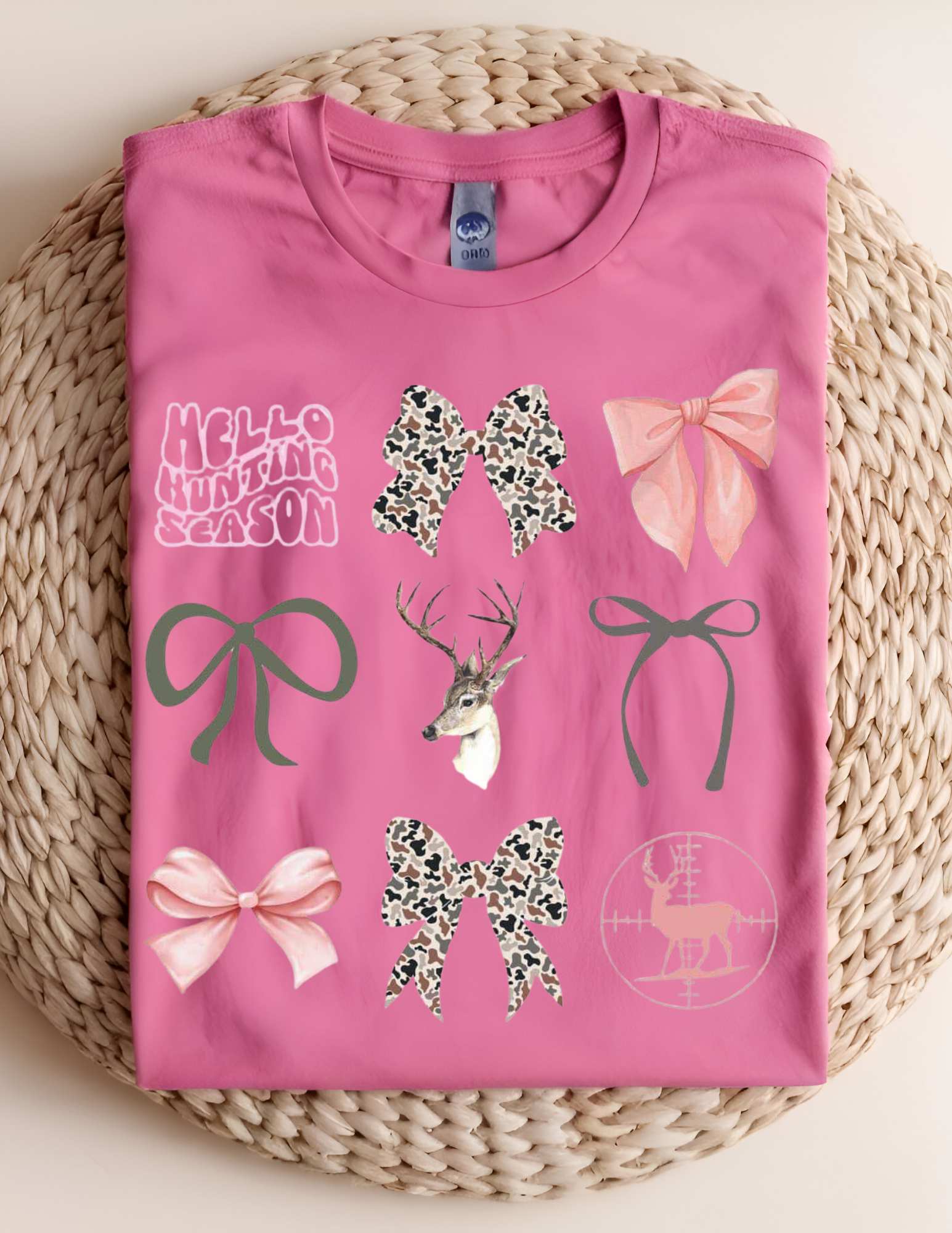 Hello Hunting Season Bow Tee 🦌🎀