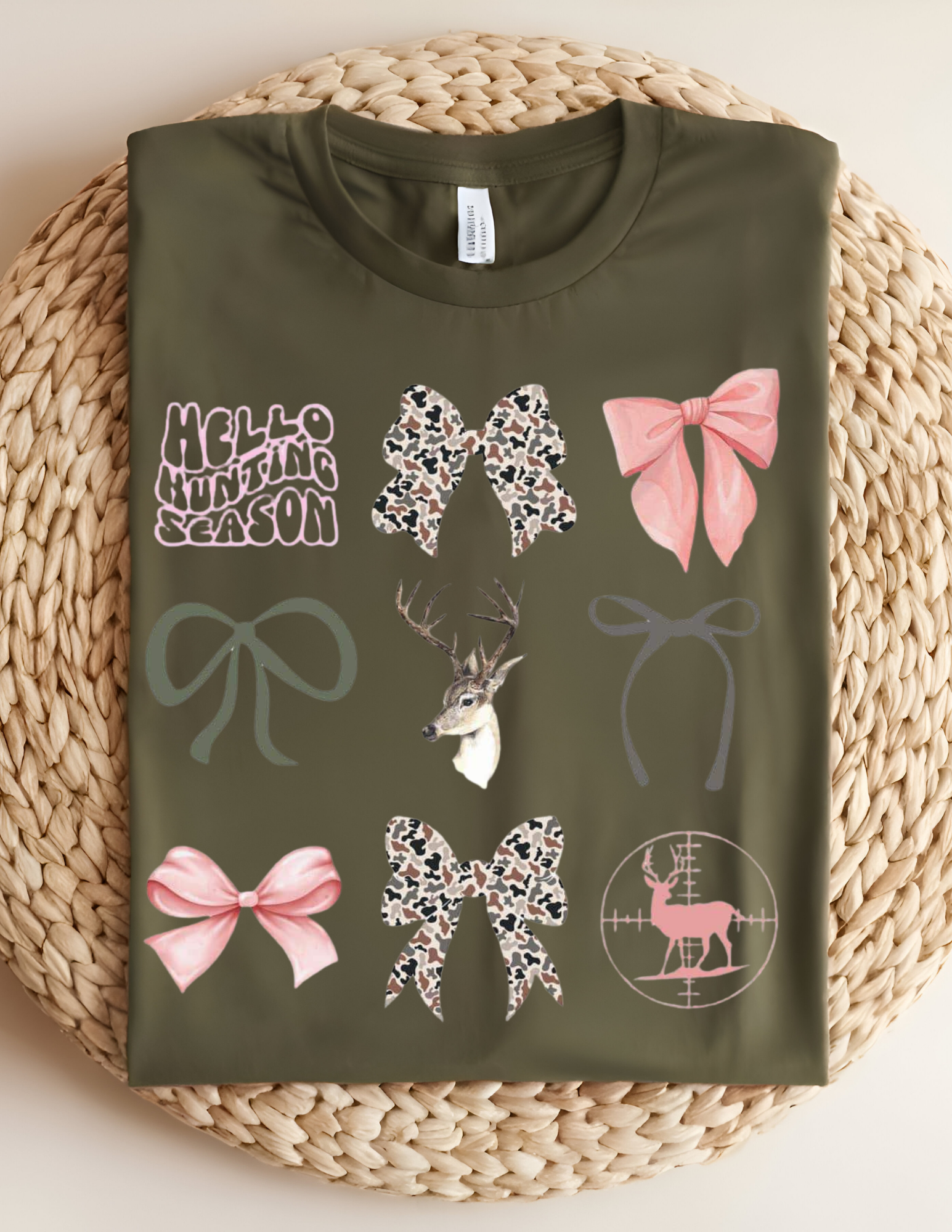 Hello Hunting Season Bow Tee 🦌🎀
