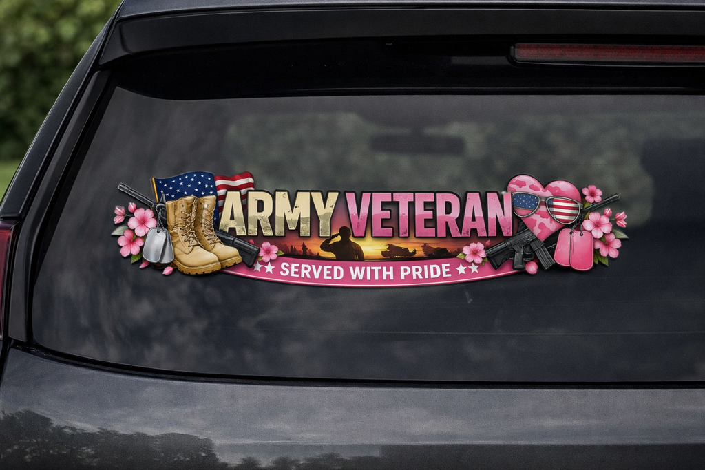 Army Veteran “Served With Pride” Decal 🇺🇸💖