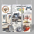 Truck Driver Life Collage Tumbler 🚛🛣️