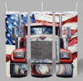 Patriotic Red Semi Truck Tumbler 🇺🇸🚛