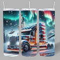 Winter Patriot Semi Truck Tumbler ❄️🇺🇸