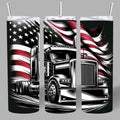 American Flag Semi Truck Tumbler 🇺🇸🚛