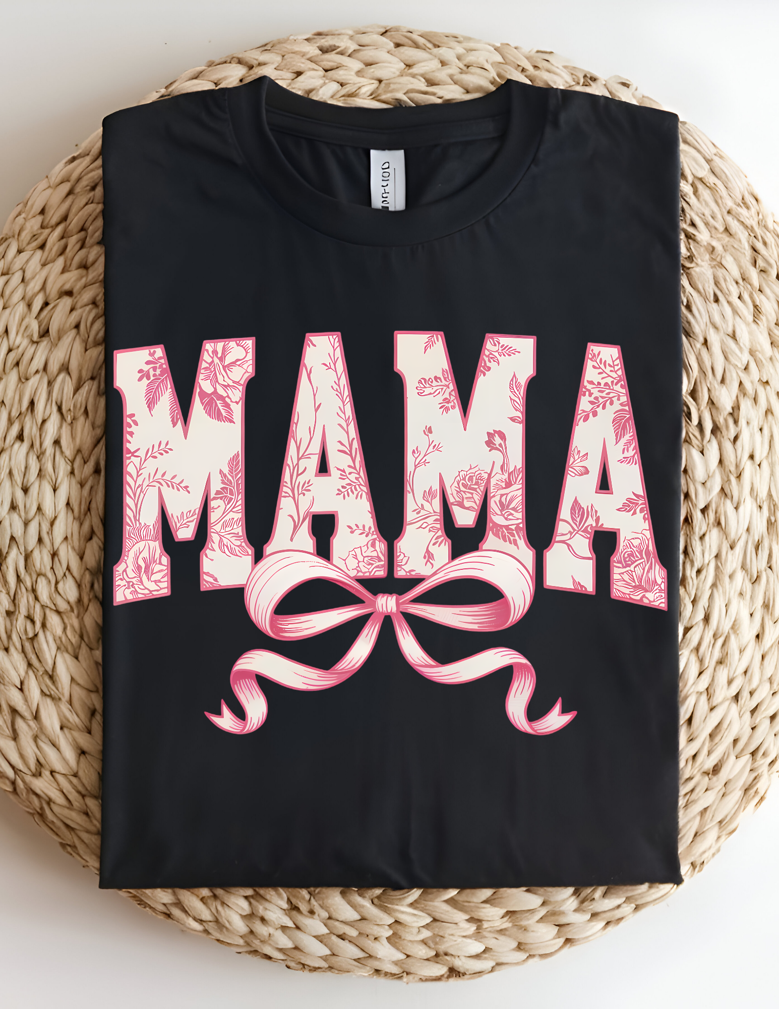 Floral Bow “MAMA” Statement Tee