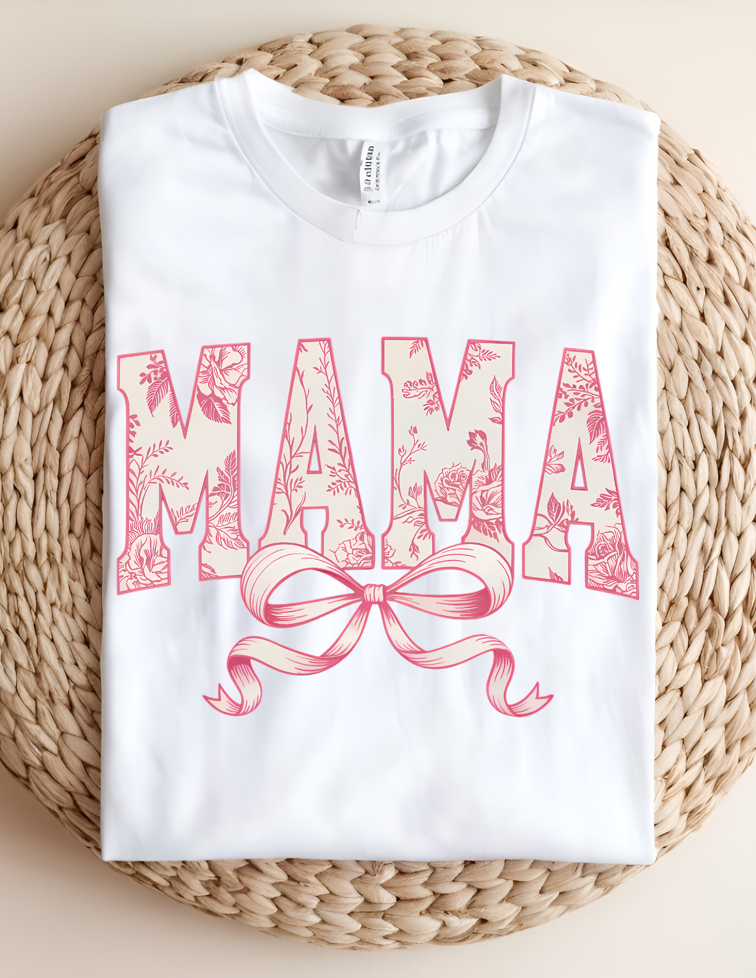 Floral Bow “MAMA” Statement Tee