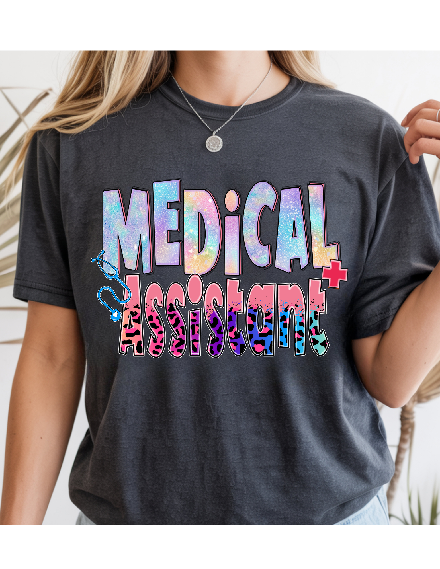 Medical Assistant Leopard Print Tee