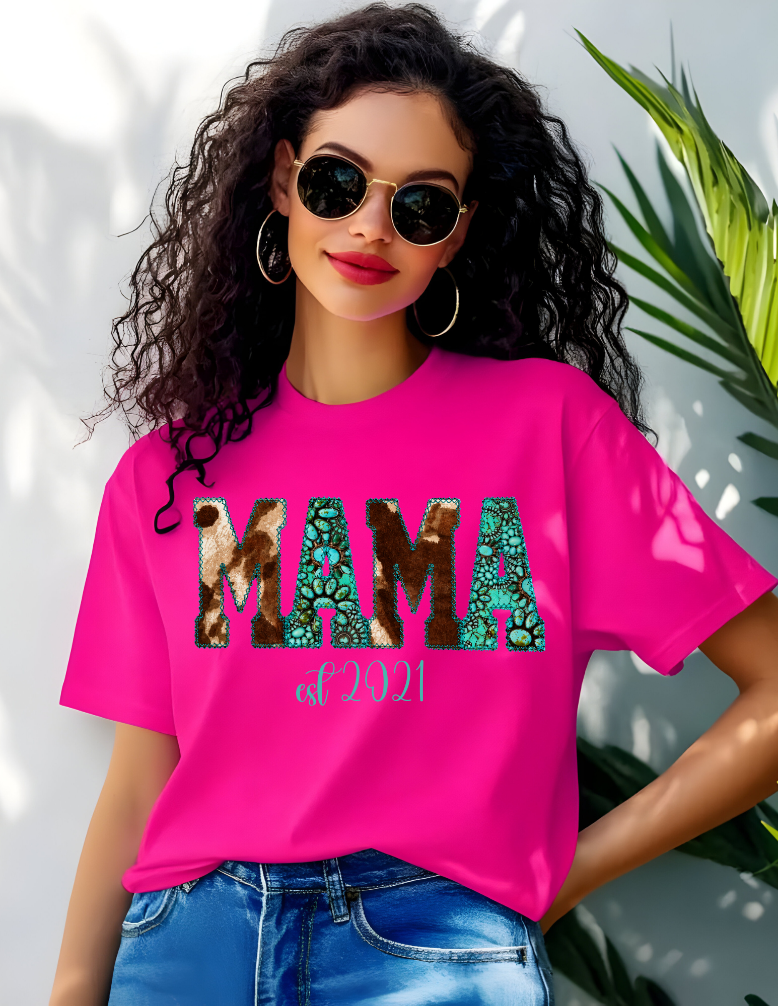 Western Turquoise Mama Tee