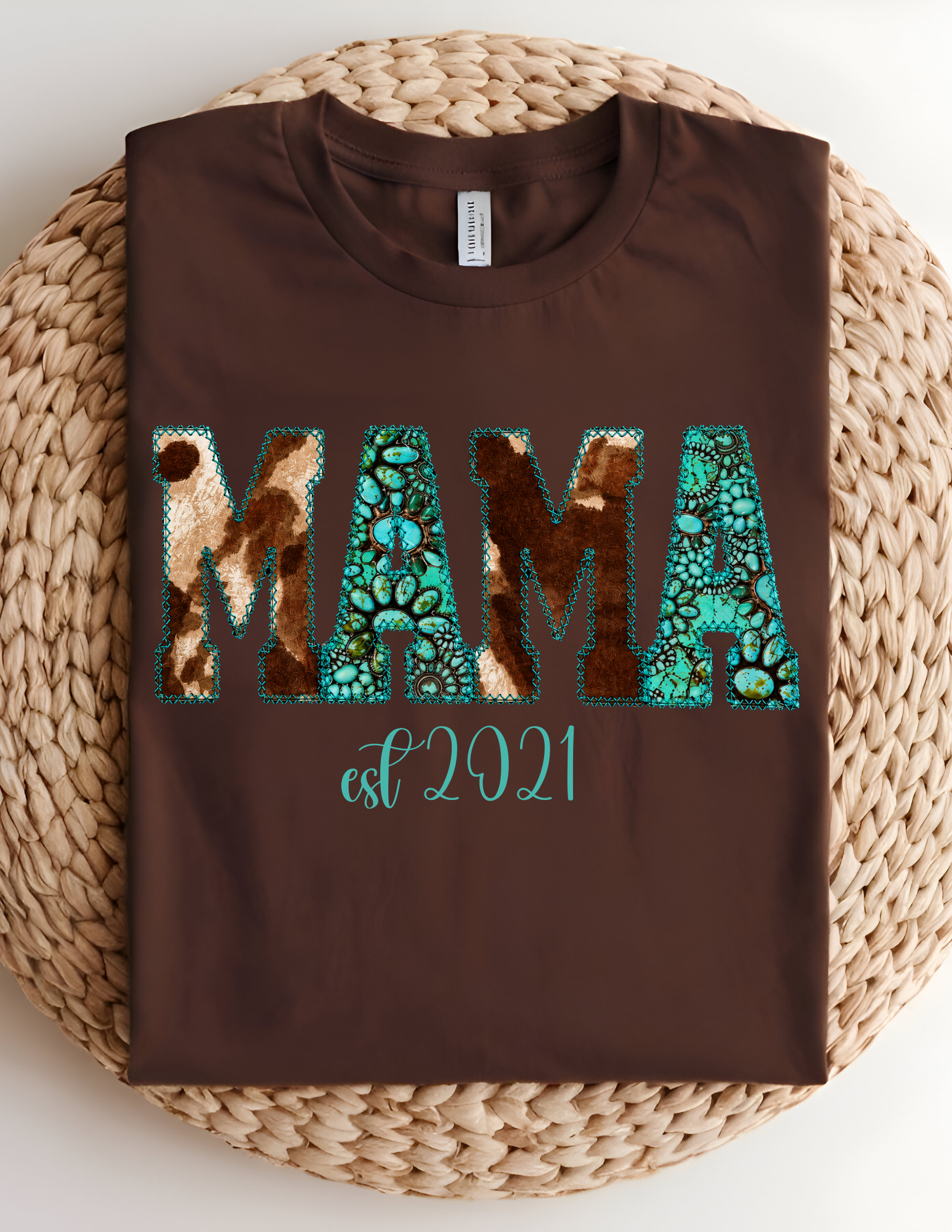 Western Turquoise Mama Tee