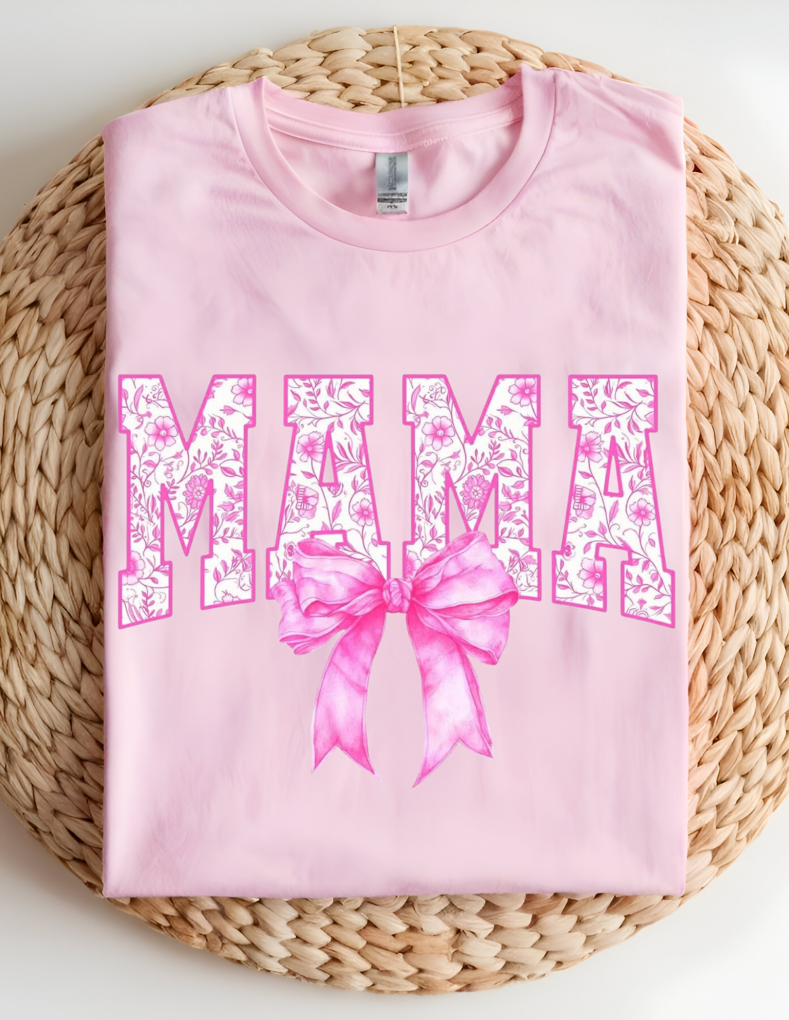 Floral Bow Mama Graphic Tee