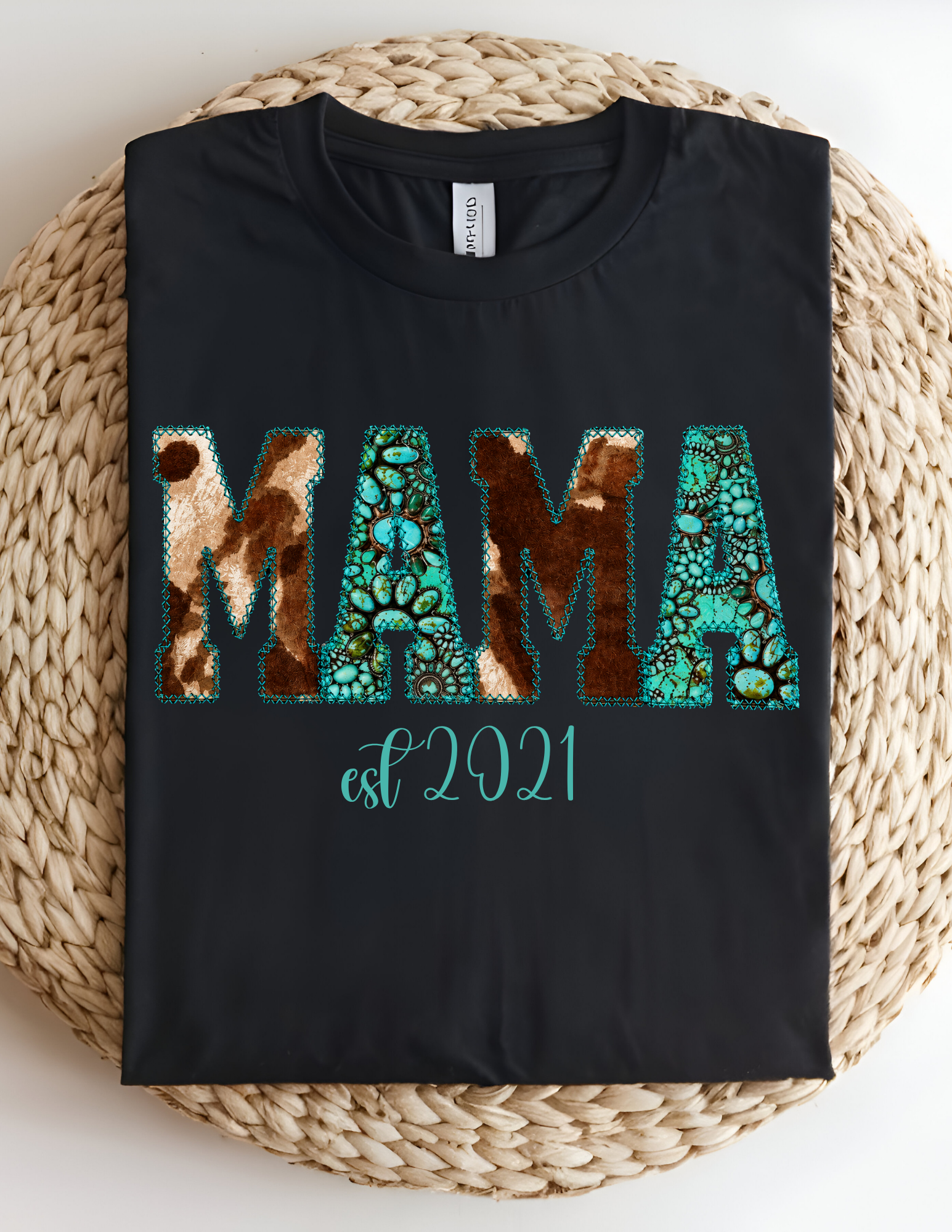 Western Turquoise Mama Tee