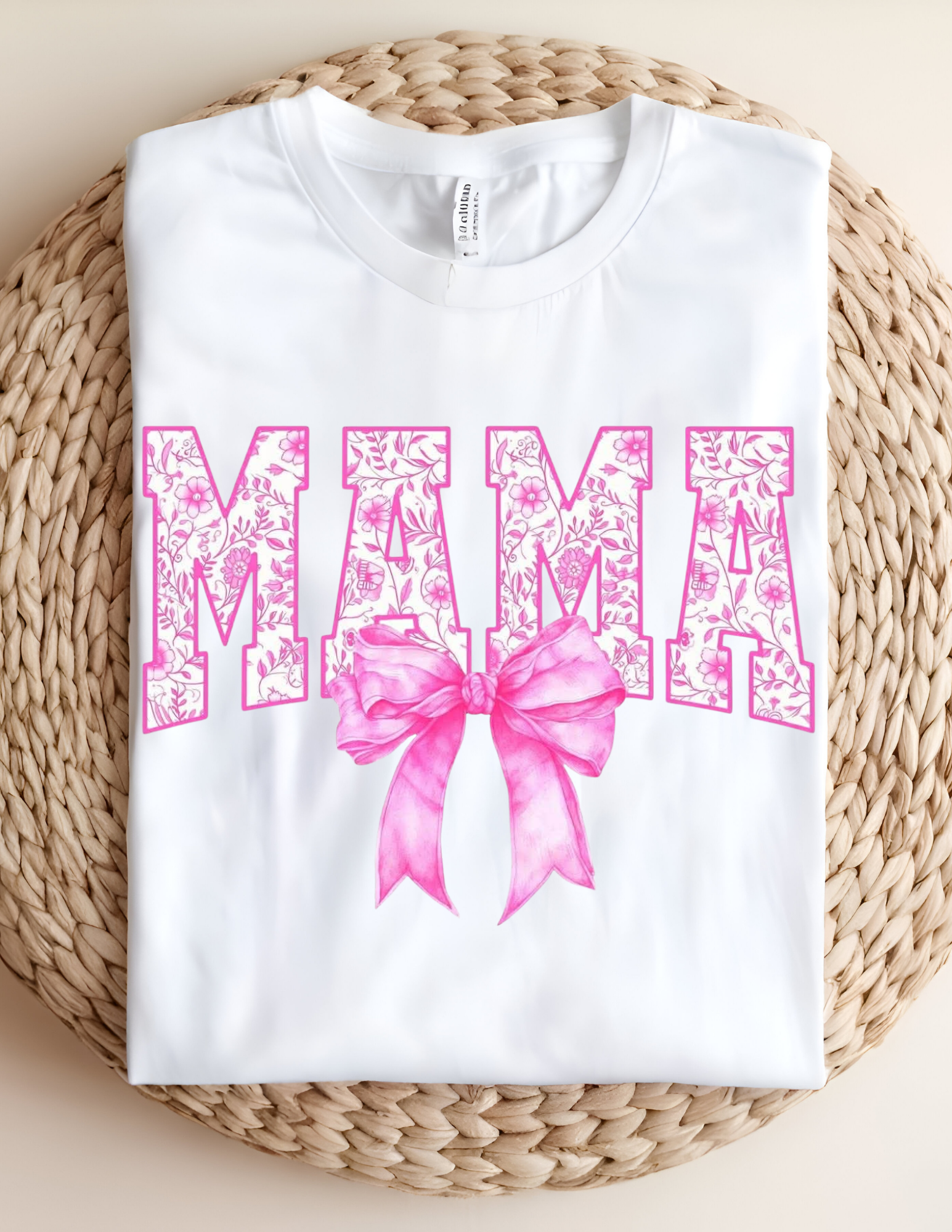 Floral Bow Mama Graphic Tee