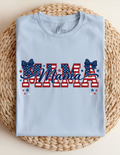 Mama Patriotic Bow Tee