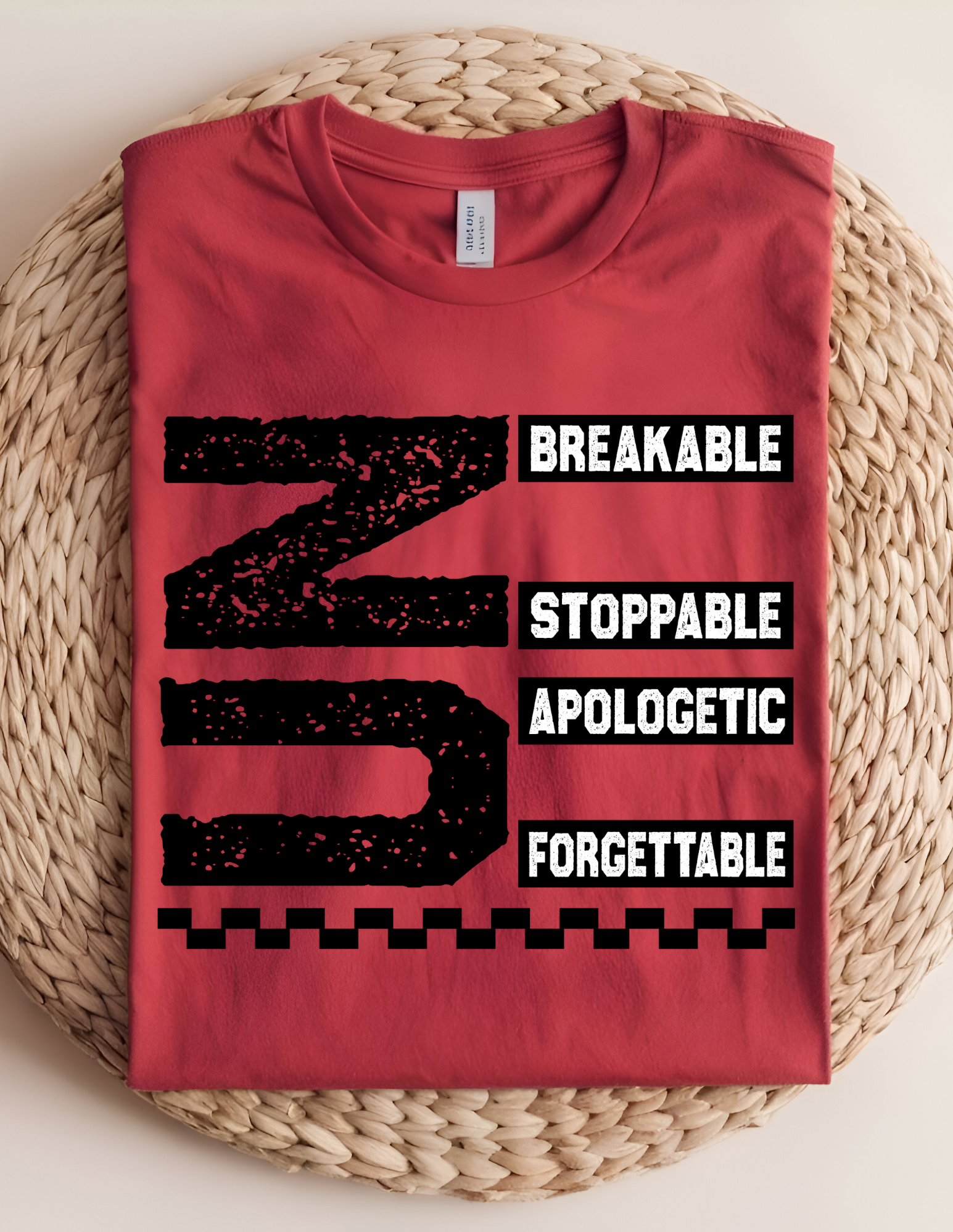 “Unbreakable & Unstoppable” Bold Statement Graphic Tee
