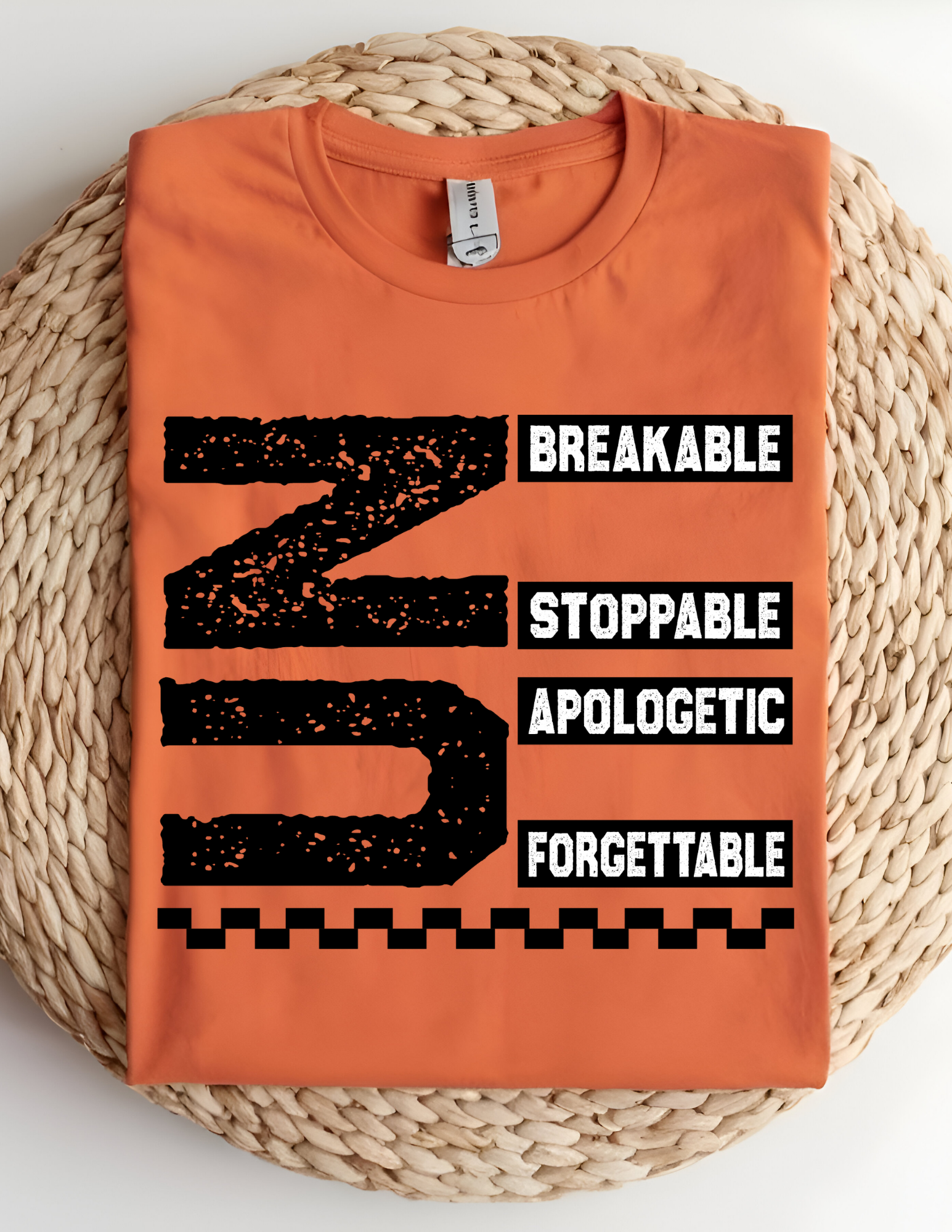 “Unbreakable & Unstoppable” Bold Statement Graphic Tee