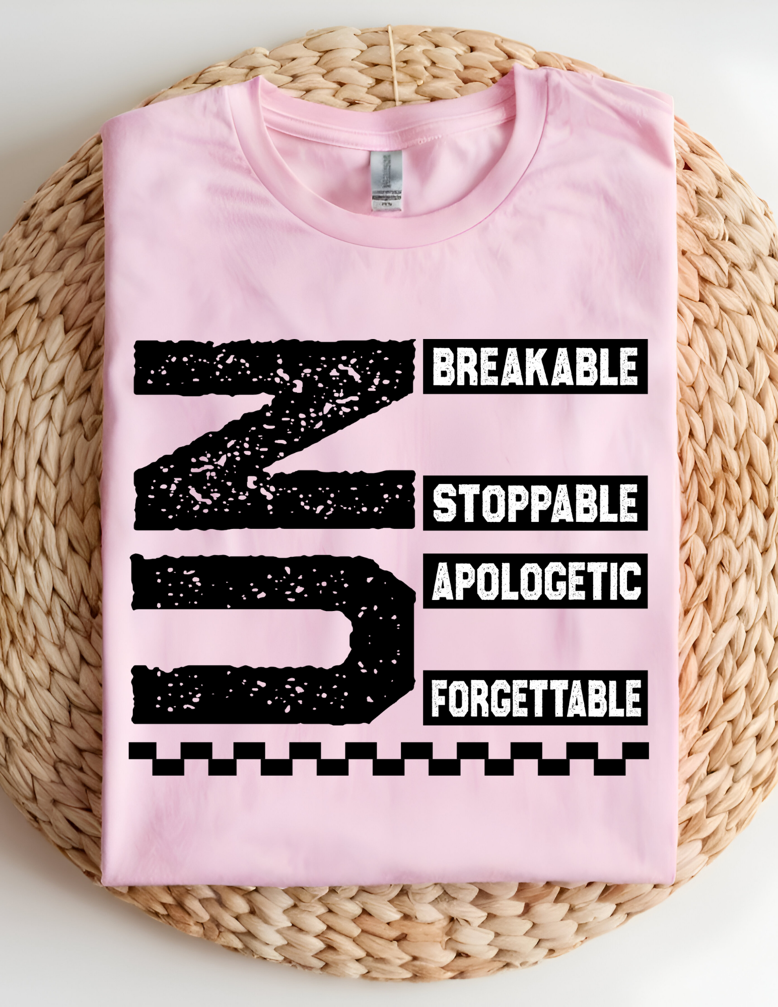 “Unbreakable & Unstoppable” Bold Statement Graphic Tee