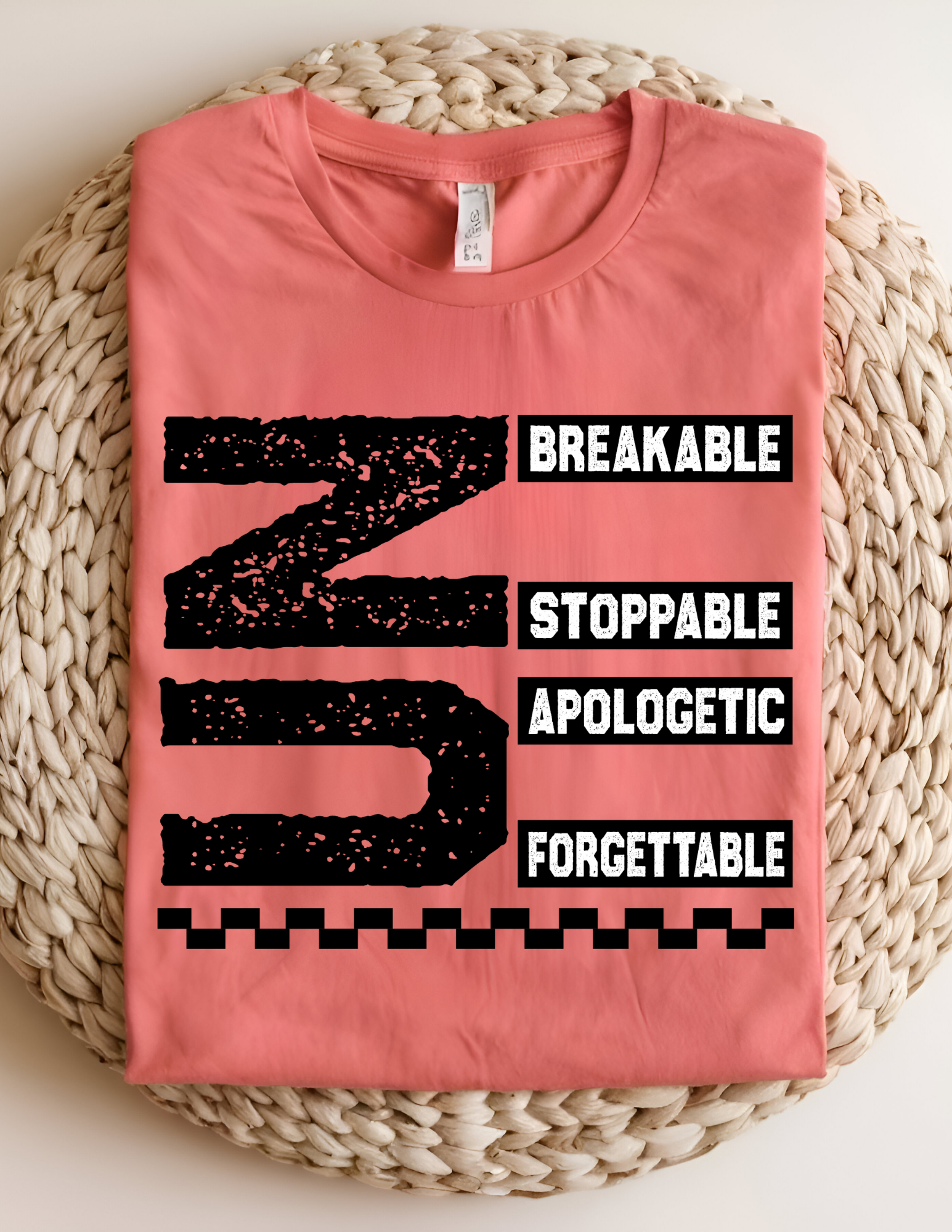 “Unbreakable & Unstoppable” Bold Statement Graphic Tee