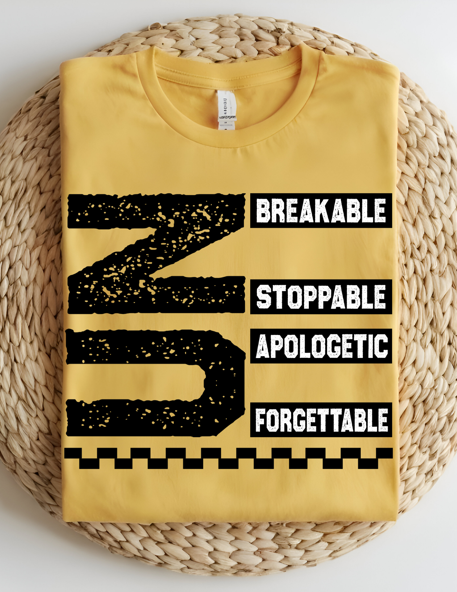 “Unbreakable & Unstoppable” Bold Statement Graphic Tee