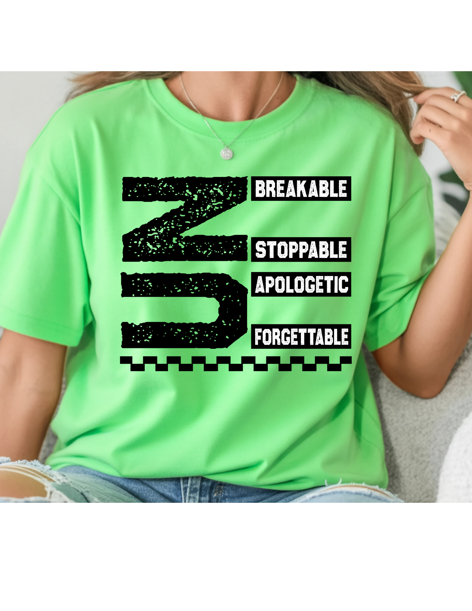 “Unbreakable & Unstoppable” Bold Statement Graphic Tee