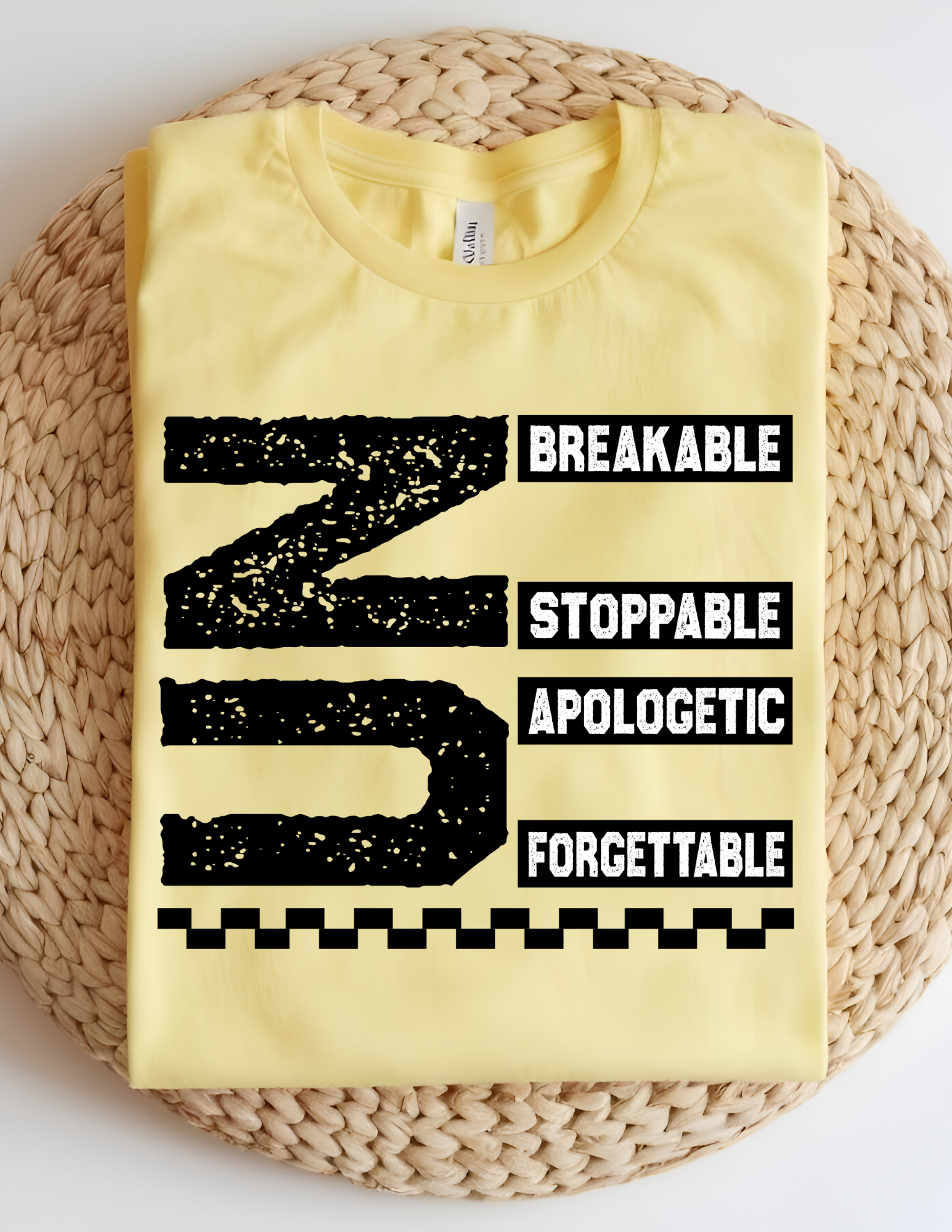 “Unbreakable & Unstoppable” Bold Statement Graphic Tee