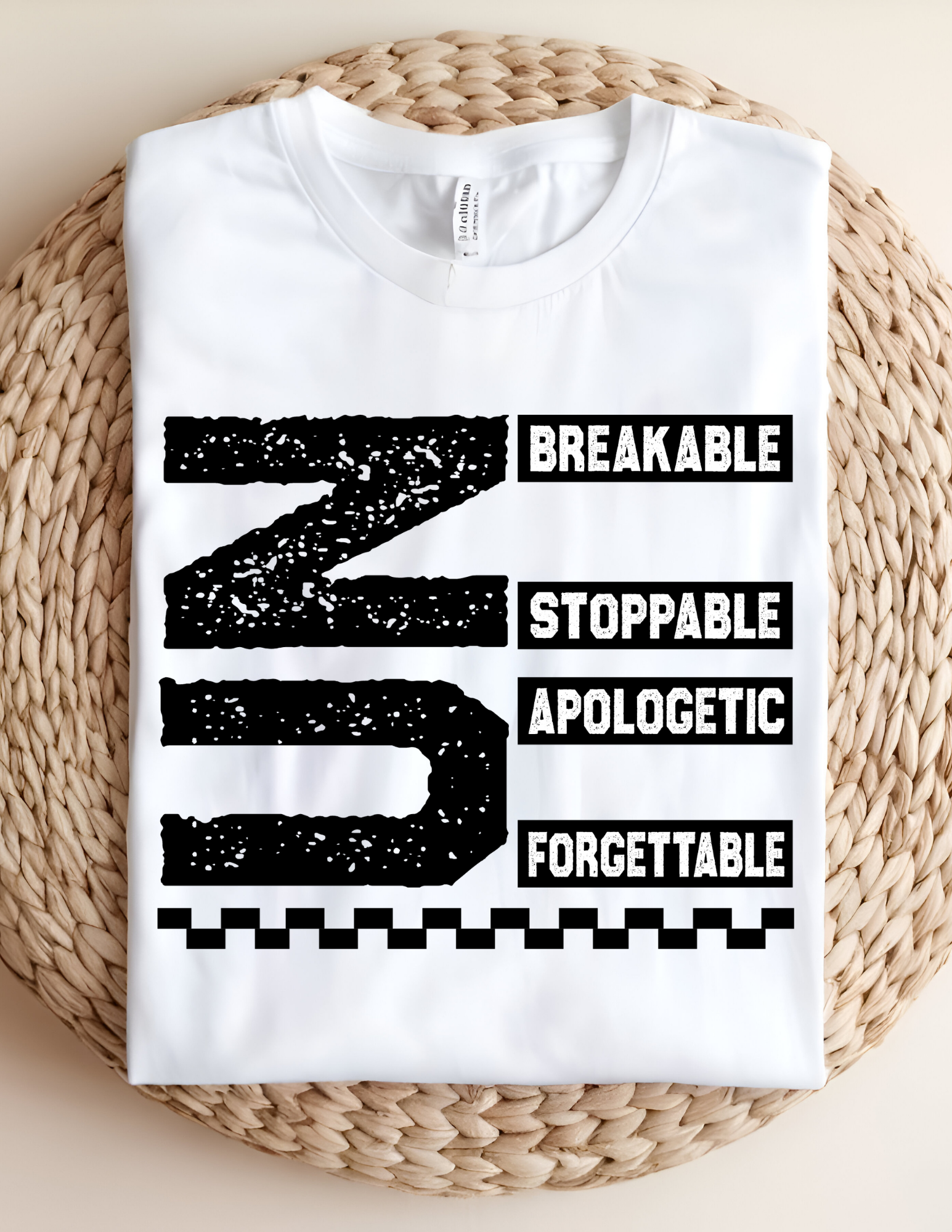“Unbreakable & Unstoppable” Bold Statement Graphic Tee