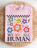 We Are All Human Smiley Flower Pride Tee