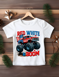 Red, White & Boom Monster Truck Tee