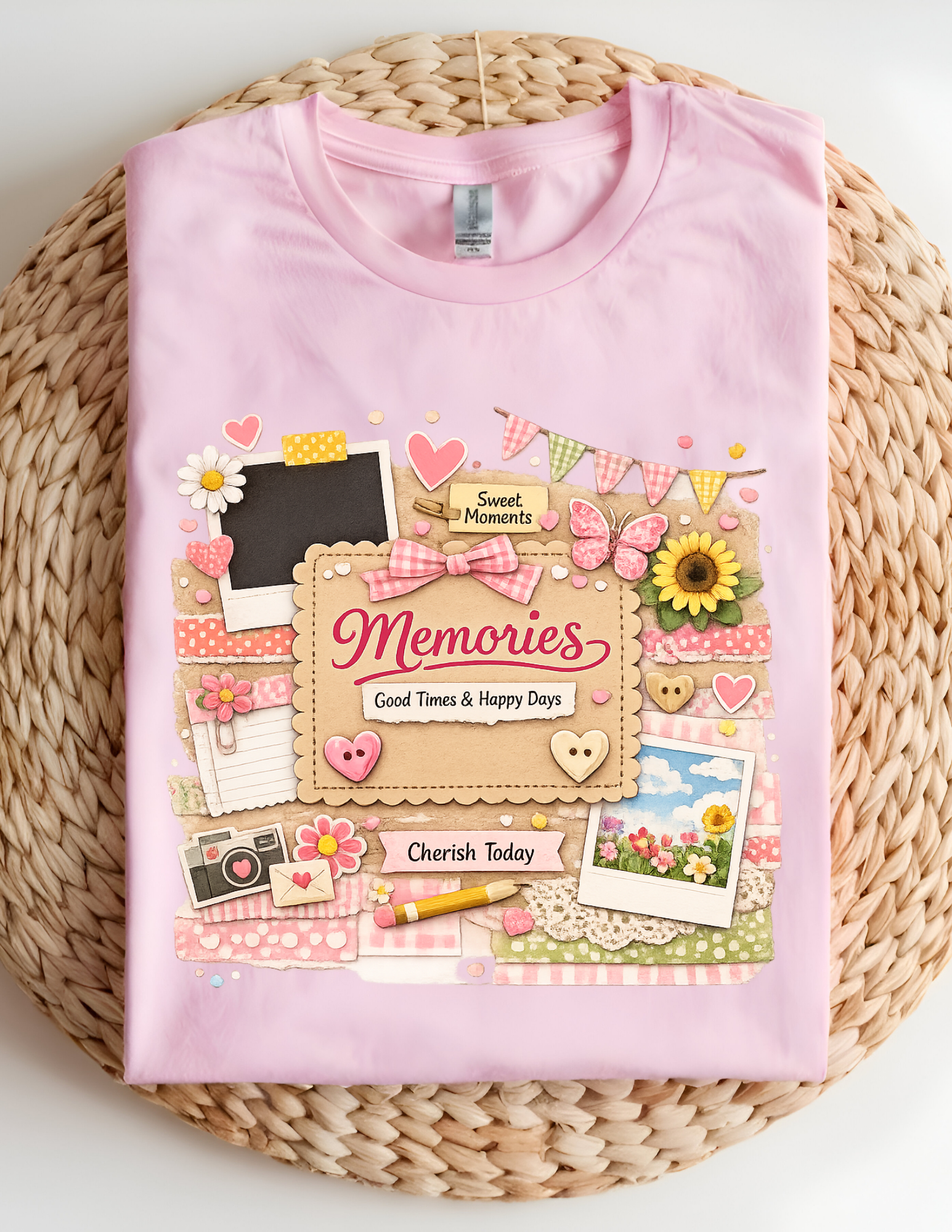 Memories Scrapbook Aesthetic Tee