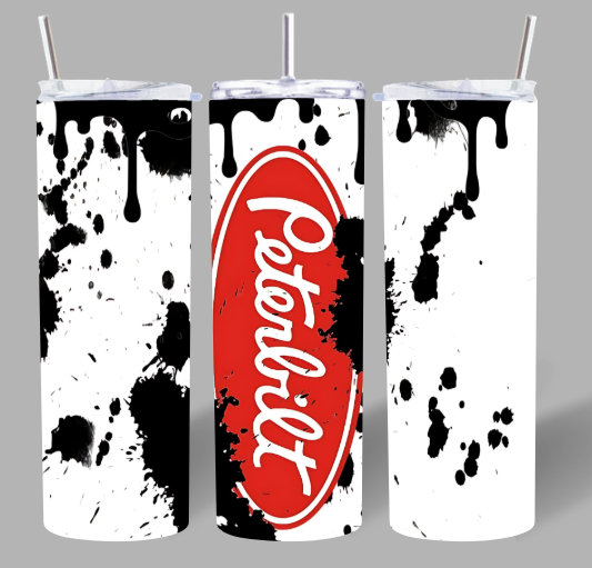 Peterbilt Inspired Splatter Tumbler