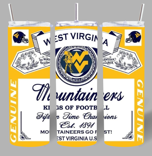 West Virginia Football Fan Tumbler