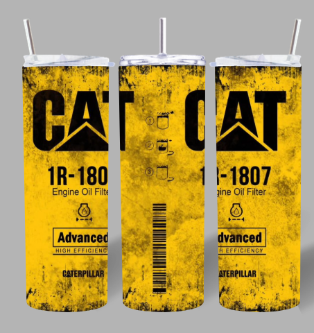 Heavy Equipment Oil Filter Inspired Tumbler
