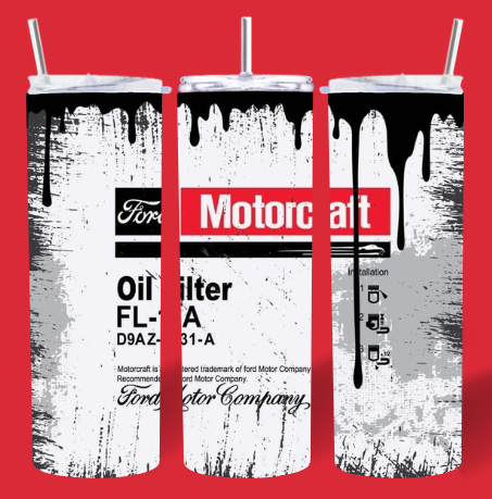 Classic Oil Filter Inspired Tumbler