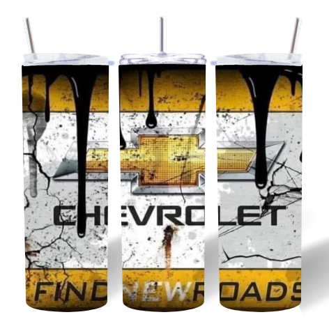 Chevrolet Inspired Grunge Drip Tumbler