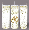 Bride Gold Glitter Confetti Tumbler