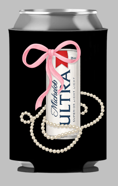 Girly Bow & Pearls Ultra Style Koozie
