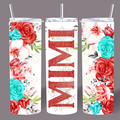 Floral Glitter Mimi 20oz Skinny Tumbler