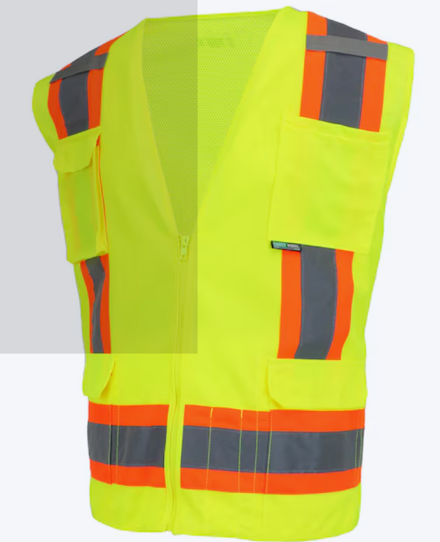Custom V2 Safety Vest with Company Logo – Reflective Work Vest (Unisex)