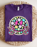 💜 Floral Peace Smiley Tee 💜