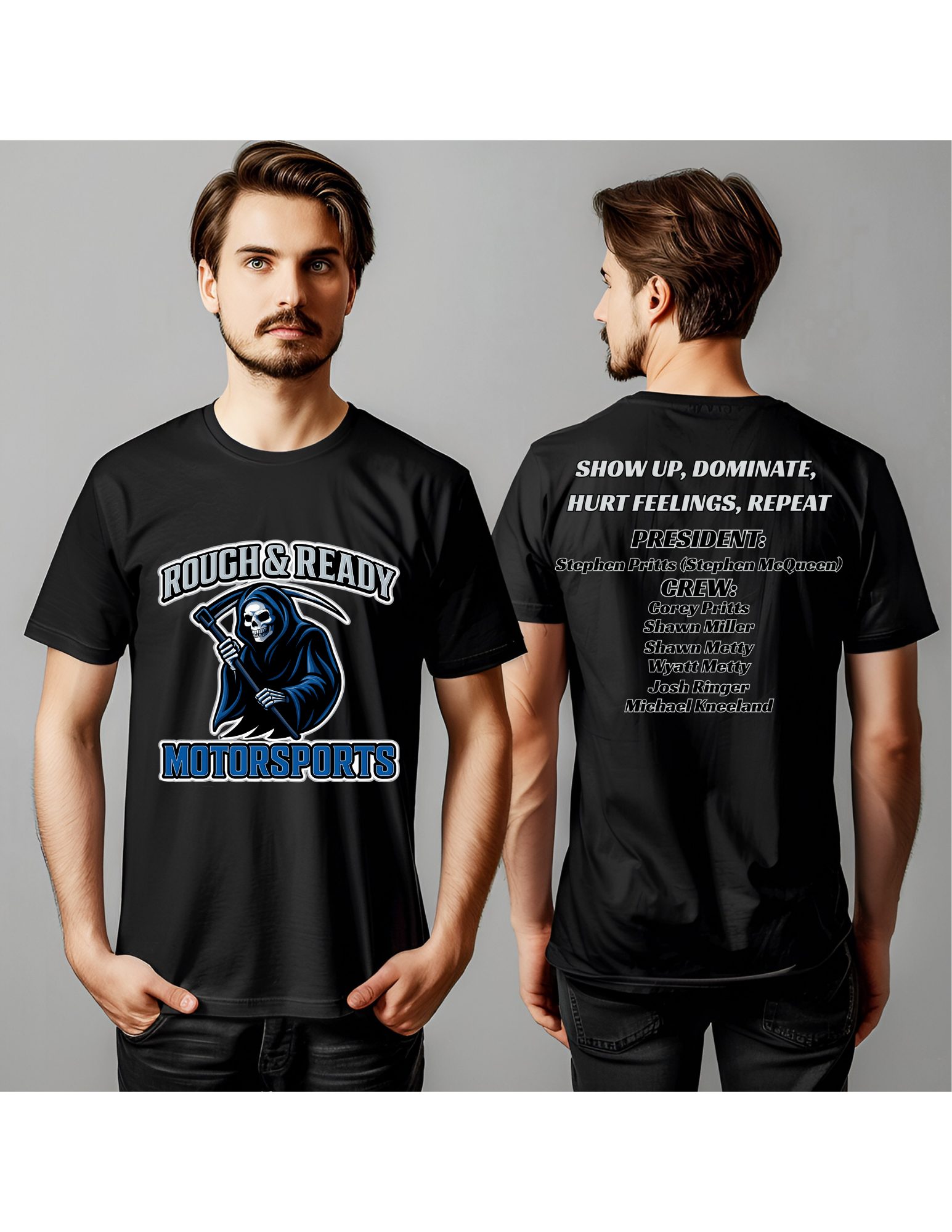 Rough & Ready Motorsports Tees – Stephen Pritts Collection 🏁🔥