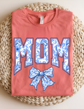 Floral Bow “MOM” Statement Tee 💙🌸