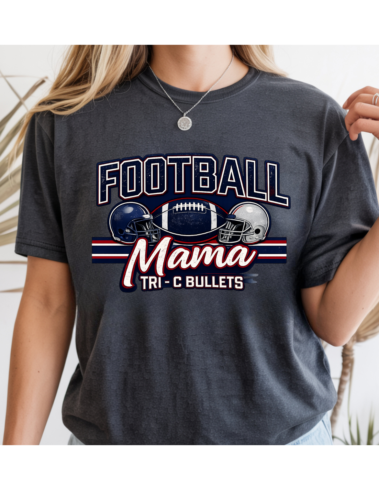 Tri-C Bullets Football Mama Tees
