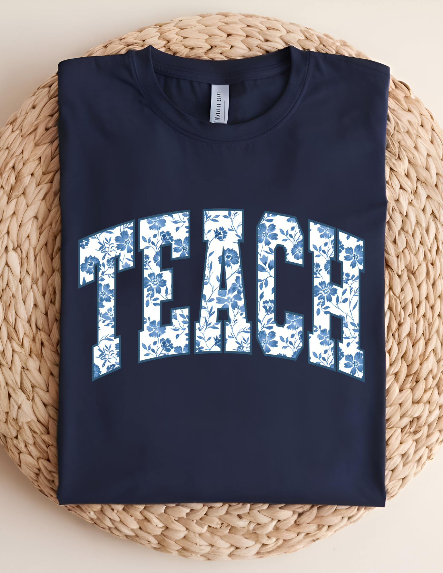 Floral “TEACH” Statement Tee