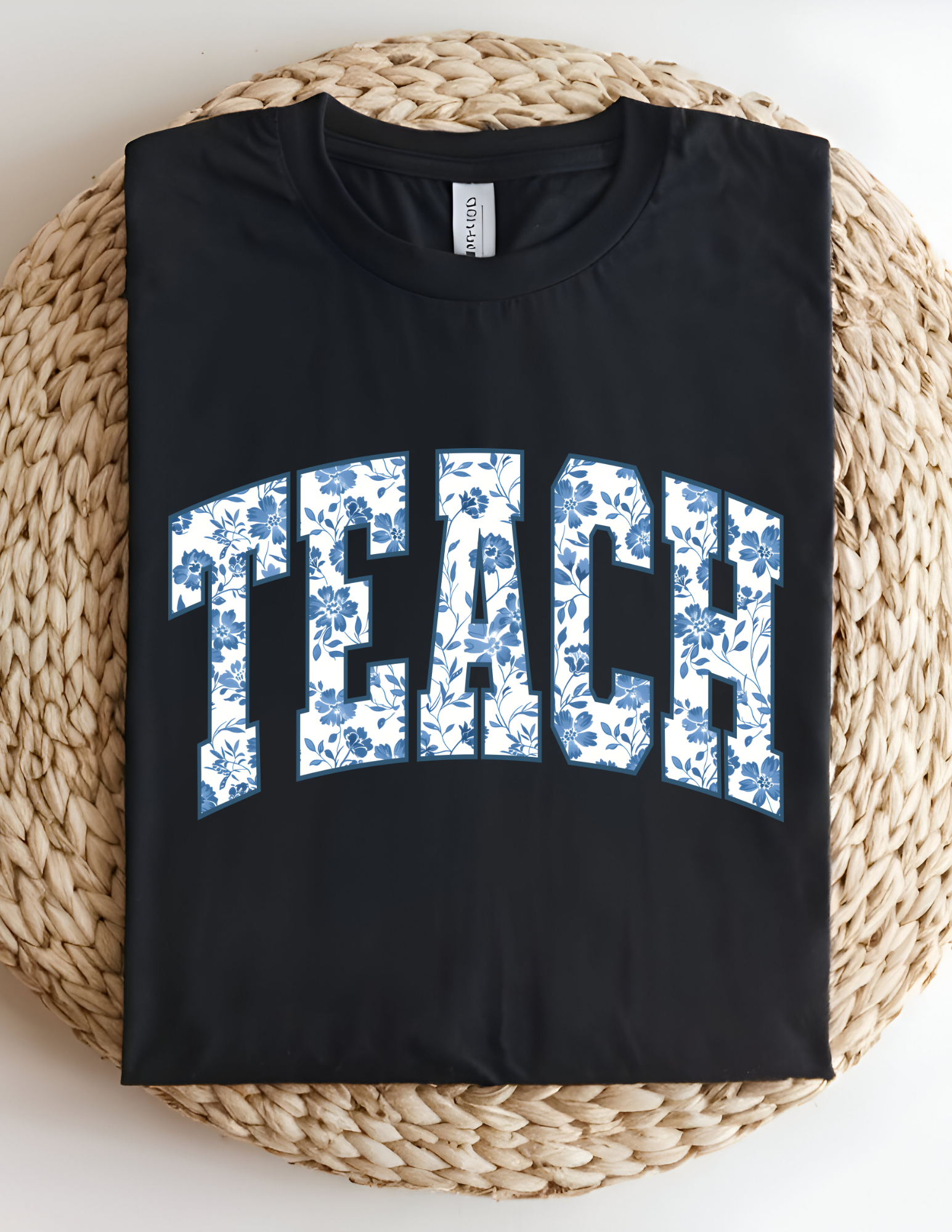 Floral “TEACH” Statement Tee
